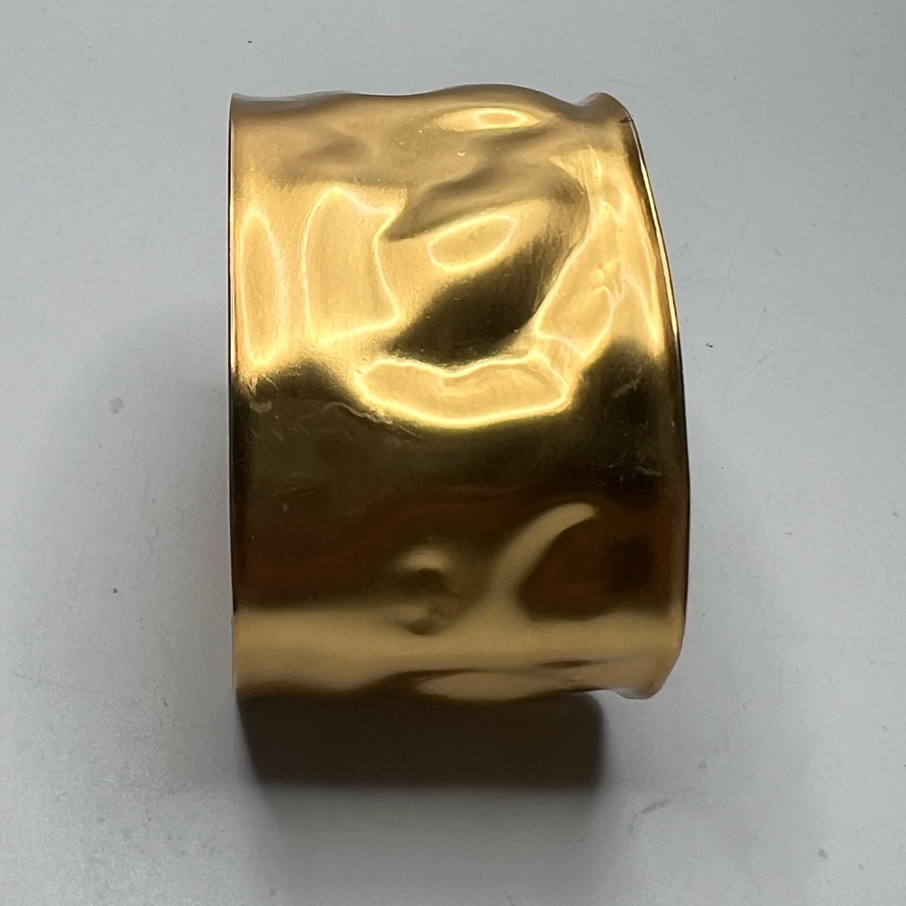 NWOT Gold tone Wide Cuff hammered Bracelet